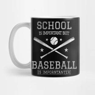 Baseball - School is Important But Baseball is Importanter Mug